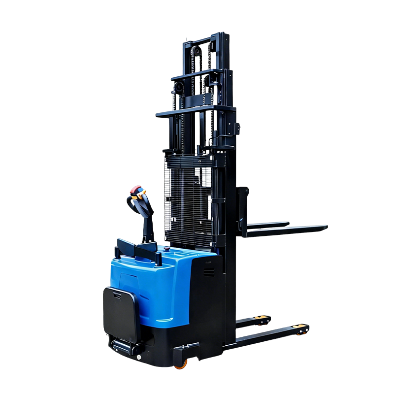 รถ stacker แบบยืนไฟฟ้าแบบเสาสามเสาขนาด 2,000 กก. สำหรับโลจิสติกส์