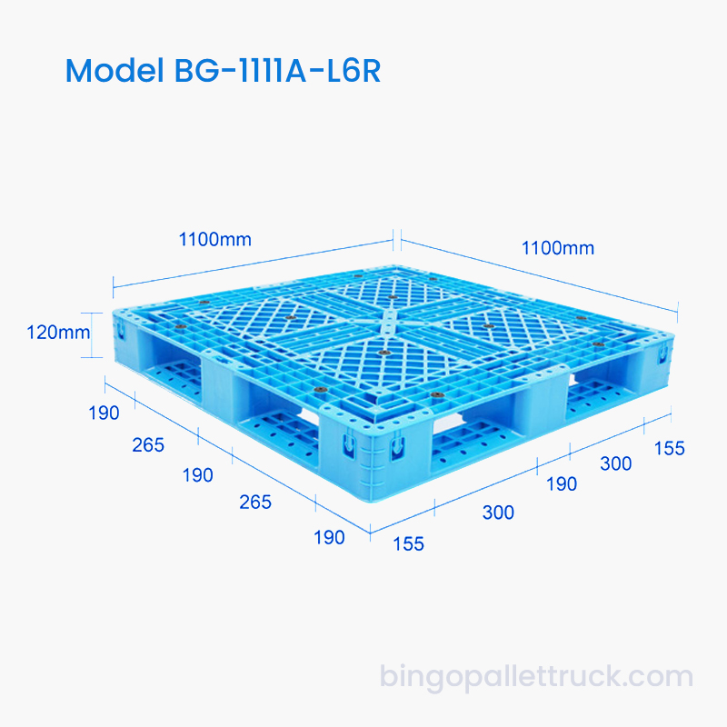 พาเลทพลาสติกทนทานขนาด 1100x1100 มม. สำหรับการจำหน่ายอาหารและเครื่องดื่ม