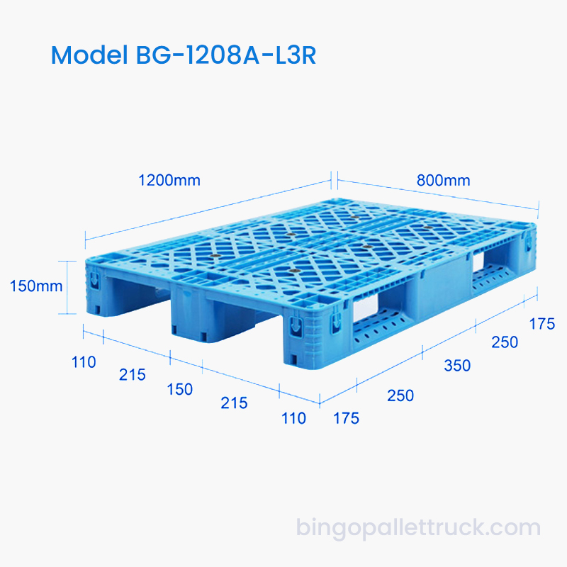 พาเลทพลาสติกรองชนะเลิศอันดับ 3 งานเบาขนาด 1200x800 มม
