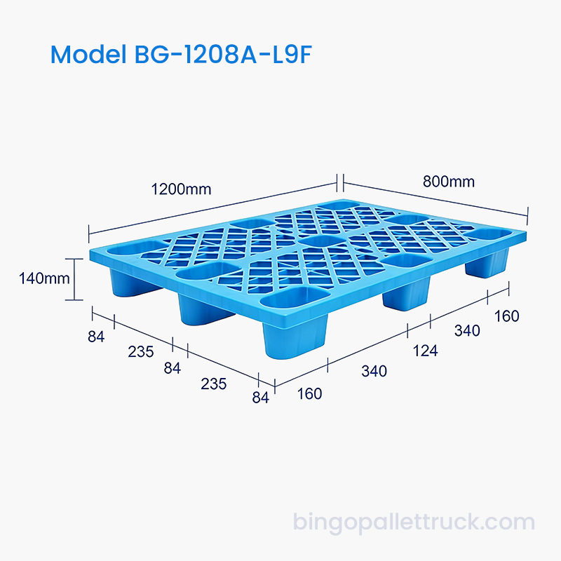 พาเลทพลาสติกน้ำหนักเบา 1200x800 มม. สำหรับคลังสินค้าค้าปลีกและอีคอมเมิร์ซ