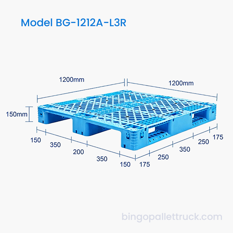 พาเลท 3 รันเนอร์ขนาด 1200x1200 มม. ราคาประหยัดพร้อมแท่งเหล็กและความสามารถในการรับน้ำหนักที่เชื่อถือได้