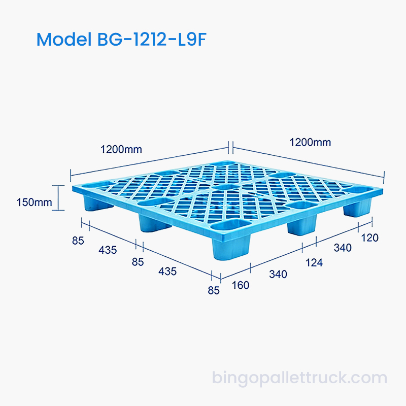 พาเลทพลาสติกขนาด 1200x1200 มม. สำหรับการใช้งานด้านลอจิสติกส์