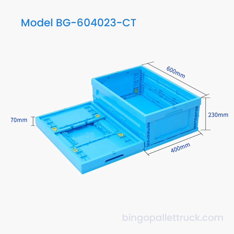 กล่องโท้ตพลาสติกพับได้ 42 ลิตรสำหรับการคัดแยกสินค้าในคลังสินค้า