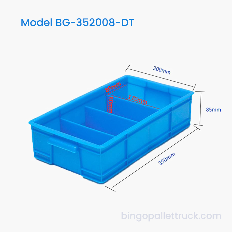 กล่องโท้ตพลาสติกแบ่งช่องได้ 4 ช่องสำหรับใช้ในสายการประกอบโรงงาน