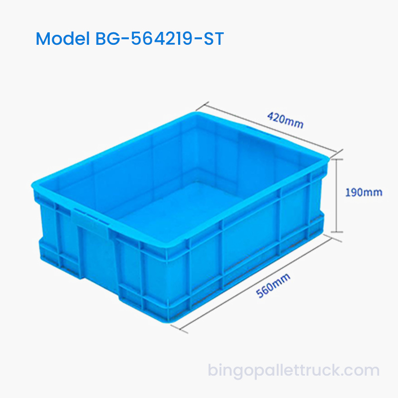กล่องโท้ตพลาสติก HDPE ทนทานวางซ้อนกันได้ 34 ลิตรสำหรับโลจิสติกส์สินค้า