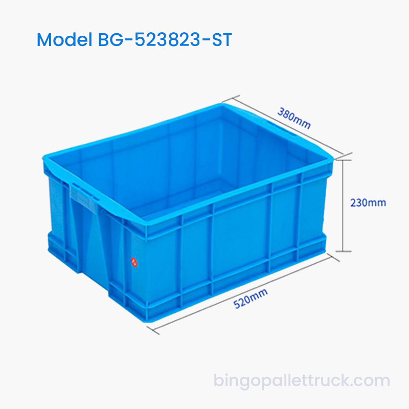 กล่องโท้ตพลาสติก HDPE แบบวางซ้อนกันได้ทนทานขนาด 35 ลิตร