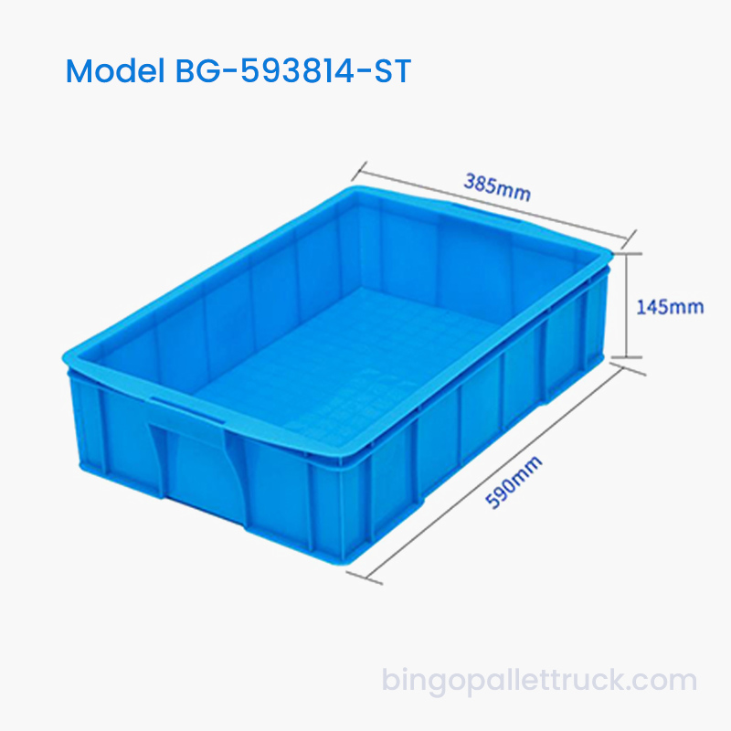 กล่องโท้ตพลาสติกวางซ้อนกันได้ 25 ลิตร HDPE ถังเก็บอุตสาหกรรม