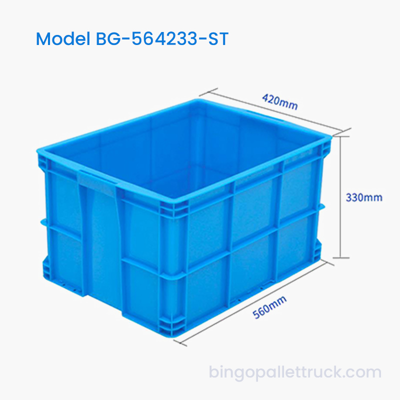 กล่องสิริพลาสติกวางซ้อนกันได้ 60 ลิตร HDPE ถังจัดเก็บการขนส่ง