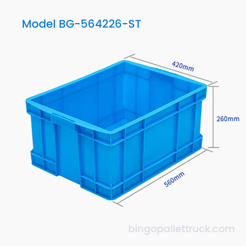 กล่องโท้ตพลาสติกวางซ้อนกันได้ 47 ลิตร HDPE คอนเทนเนอร์โลจิสติกส์