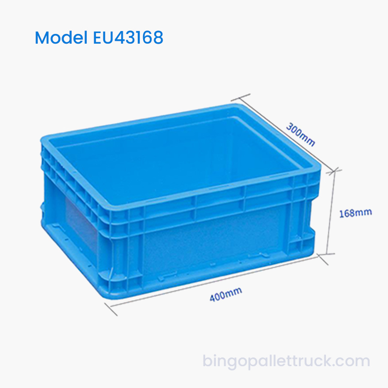 กล่องโท้ตพลาสติก EU ขนาด 16 ลิตร HDPE ถังเก็บอุตสาหกรรม