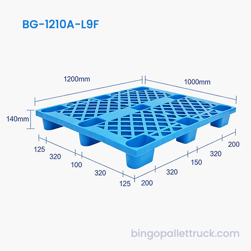 พาเลทพลาสติกน้ำหนักเบา 1200x1000 มม. สำหรับคลังสินค้า