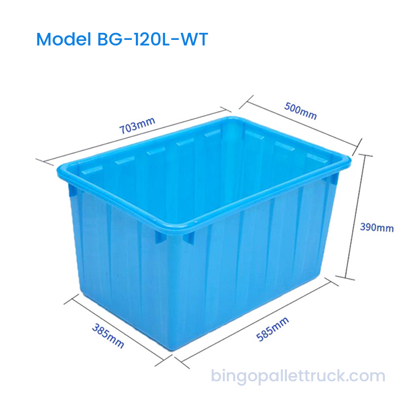 ถัง HDPE จ่ายจำนวนมากขนาด 120 ลิตรสำหรับเก็บน้ำและอาหาร