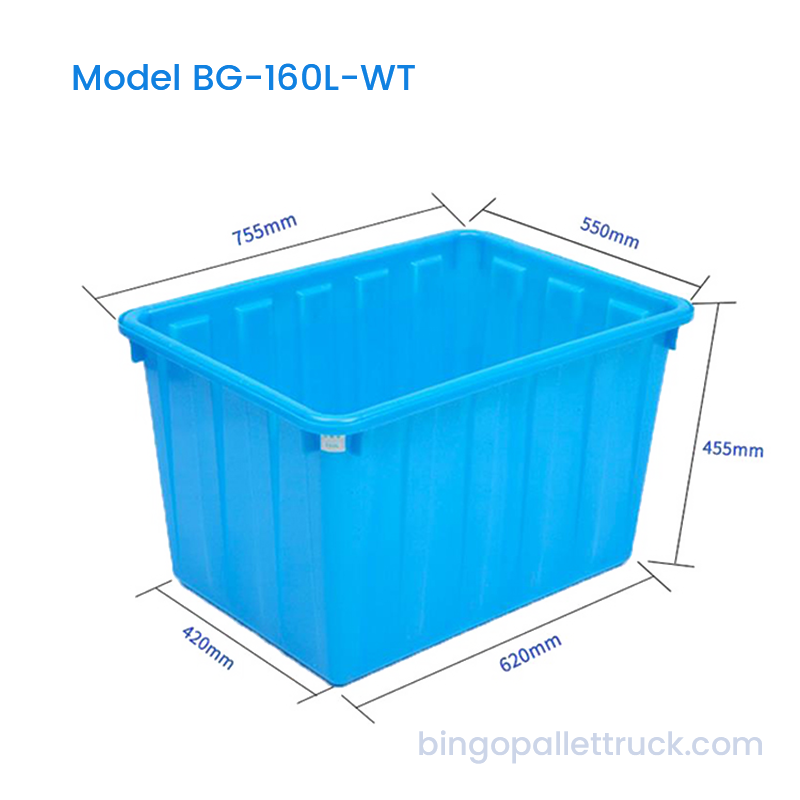 ถัง HDPE ขนาด 160 ลิตรสำหรับการจัดเก็บผลิตภัณฑ์ทางน้ำและการขนส่งปลามีชีวิต