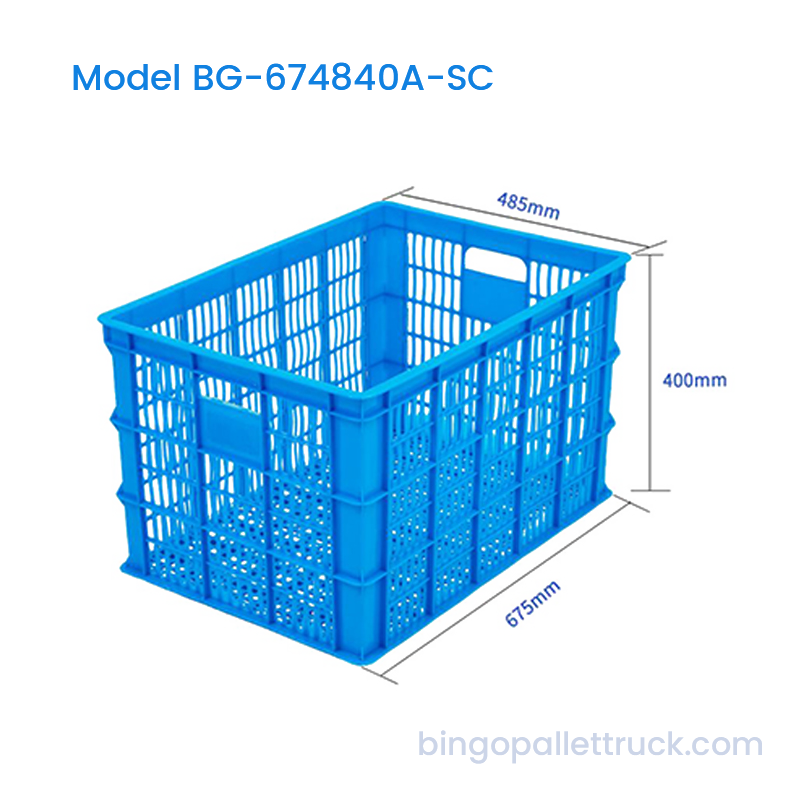 ลังเก็บพลาสติก HDPE สำหรับงานหนักวางซ้อนกันได้ความจุสูง 107 ลิตร