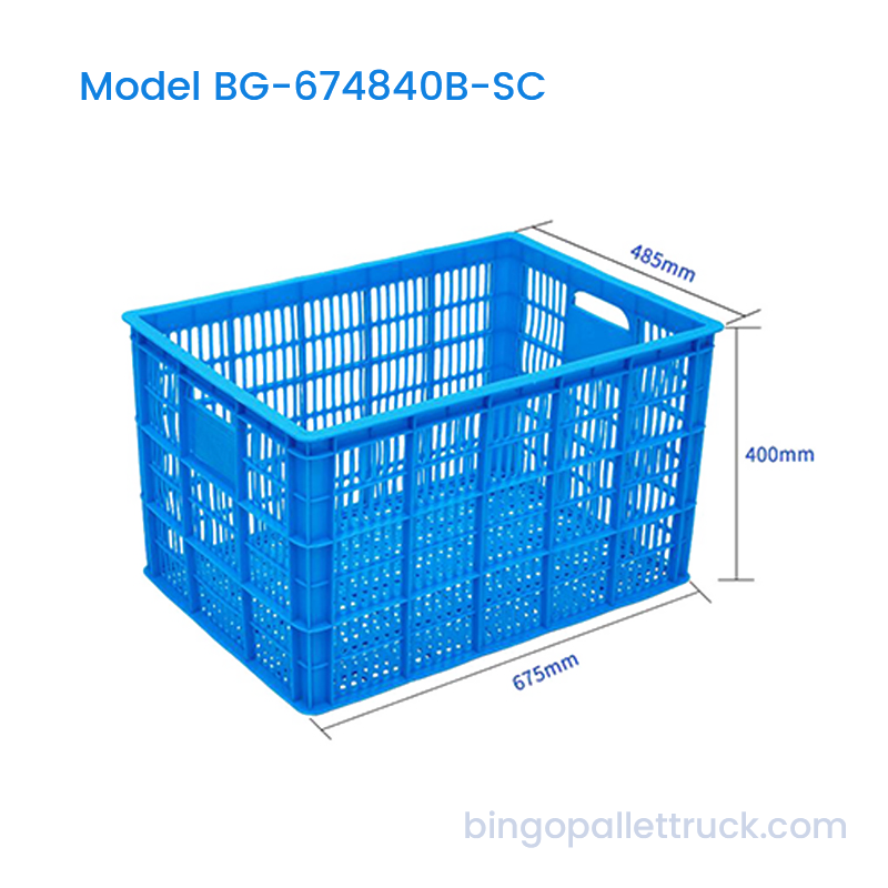 ลังพลาสติก HDPE แข็งแรงทนทาน 107 ลิตรวางซ้อนกันได้สำหรับการจำหน่ายในซุปเปอร์มาร์เก็ต