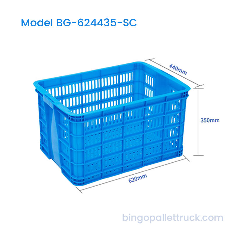 ลังจัดเก็บอุตสาหกรรมแบบหนาพิเศษวางซ้อนกันได้ HDPE ขนาด 77 ลิตรสำหรับคลังสินค้า