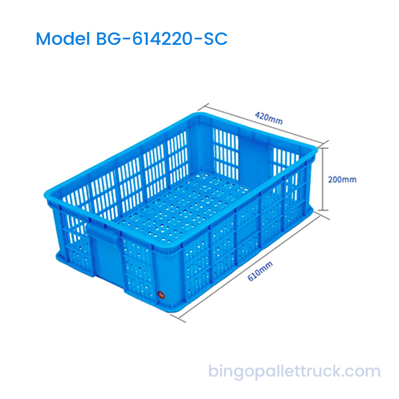 ลังพลาสติก HDPE ทนทานวางซ้อนกันได้ 42 ลิตรสำหรับโลจิสติกส์สินค้า