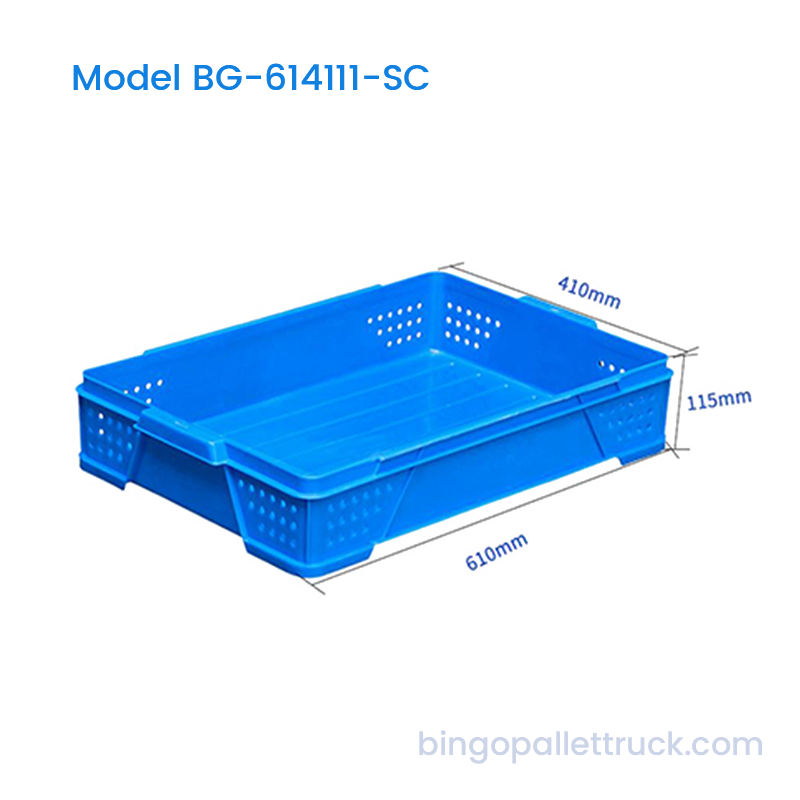 ลังขนมปังพลาสติก HDPE แบบวางซ้อนกันได้ 22 ลิตรสำหรับการใช้เบเกอรี่