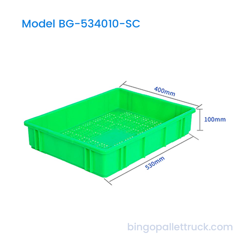 ตะกร้าผลิตลังพลาสติก HDPE สีเขียวขนาด 16 ลิตรสำหรับคลังสินค้าและฟาร์ม