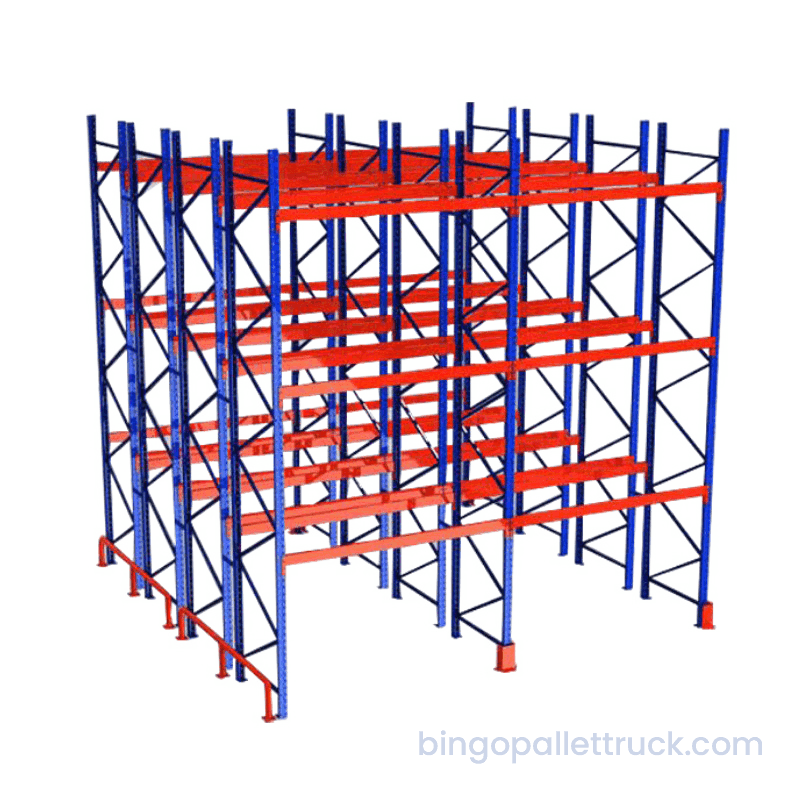 ชั้นวางแบบ Double Deep Racking แบบกำหนดเองสำหรับโซลูชันการจัดเก็บความหนาแน่นสูงแบบเลือกสำหรับงานหนัก