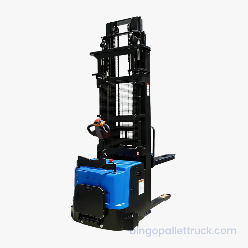 รถยกแบบยืนไฟฟ้าแบบเสาสามเสาแบบ Heavy Duty EPS ขนาด 3,000 กก. สำหรับการจัดเก็บคลังสินค้า